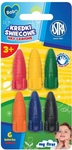 Kredki świecowe w kształcie rakiety 6 kolorów