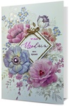 Karnet urodziny kwiaty, fioletowe HM200-2696