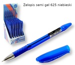 Długopis żelowy Semi gel 625 niebieski 0,5mm mix wzorów  1szt
