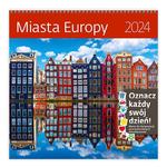 Kalendarz ścienny 2024 30x30cm Miasta Europy z naklejkami