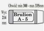 Okładki na brulion A5 - IKS1 paczka=50 szt.  214 x : min 300 - max 335 mm)