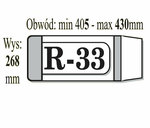 Okładki na książki regulowane R33 - IKS 1 paczka=25 szt. (wysokość : 268 mm  x   min 405 - max 430 mm)