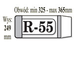 Okładki na książki regulowane R55 - IKS 1 paczka=25 szt.  249  min  x  325 - max 365 mm)