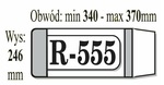 Okładki na książki regulowane R555 - IKS 1 paczka=25 szt.  246 x   340 - max 370 mm)