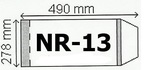 Okładki na podręcznik A4 regulowane nr 13 - 278 mm x 490 mm -  ( paczka = 50 szt)