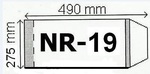 Okładki na podręcznik A4 regulowane nr  19 - 275 mm x 490 mm  (paczka =50 szt)