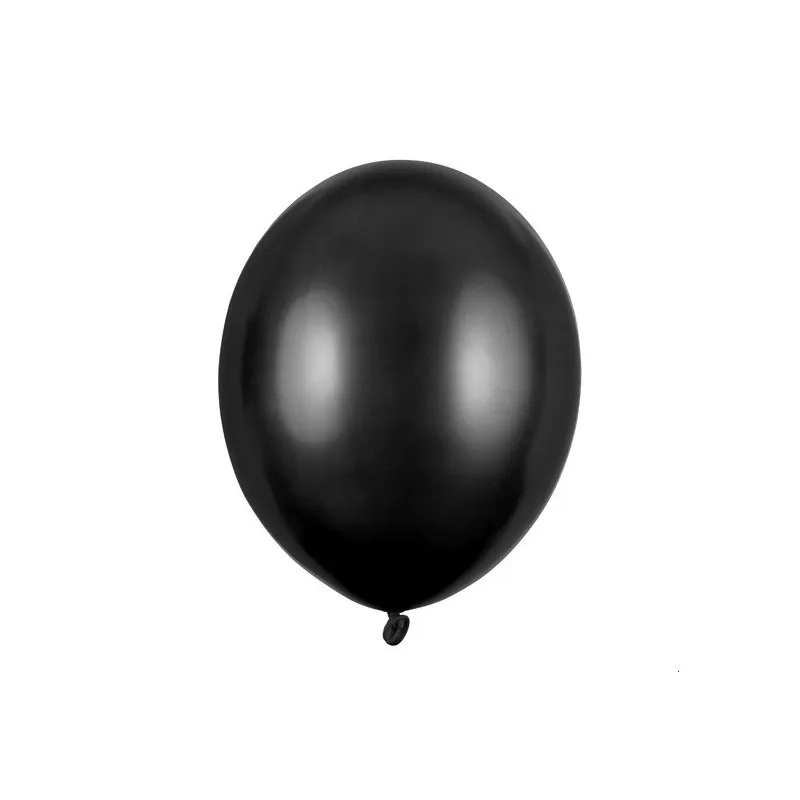 Balony Strong 30cm, Metallic Black, czarne: 1op./100szt.