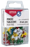 Pinezki beczułki office products 25szt mix kolorów
