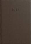 Kalendarz książkowy A4 dzienny 2024 Standard brąz