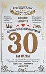 Karnet 30 rocznica ślubu - perłowe gody