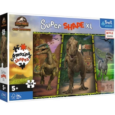 Puzzle 104 el Super Shape XL Kolorowe dinozaury