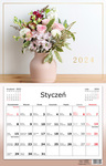 Kalendarz jednodzielny 32x50cm 2024 Kwiaty