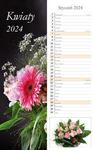 Kalendarz 2024 ścienny  15x48cm Kwiaty