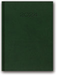 Kalendarz książkowy A5 2024 zielony