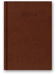 Kalendarz książkowy B6 2024 brązowy