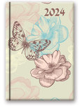 Kalendarz książkowy B6 soft 2024 motyl