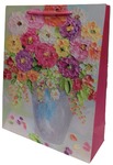 Torebka 25,5x32cm kwiaty malowane 1szt