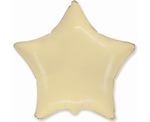 Balon foliowy gwiazda 45cm krem na hel lub powietrze (luz)