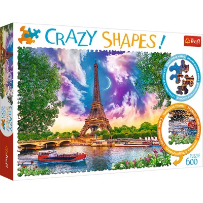 Puzzle 600 elem Crazy shapes - Niebo nad Paryżem