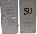 Karnet DL Drewniany 50 rocznica ślubu