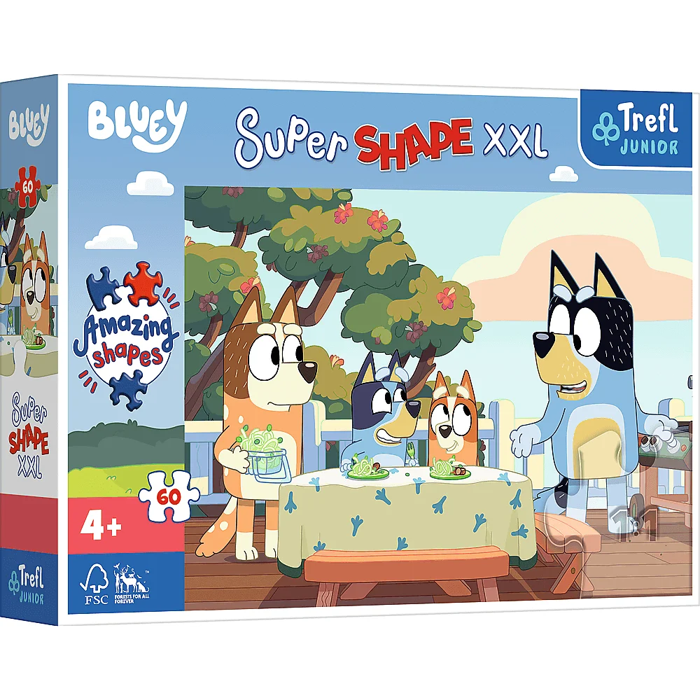 Puzzle 60 XXL Super shape - Bluey i przyjaciele