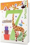 Karnet B6 HM-200 7 Urodziny, żyrafa, zielony HM-200-2875