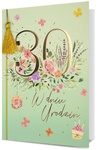 Karnet B6 HM-200 30 Urodziny pastelowe, kwiaty HM-200-2959
