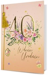 Karnet B6 HM-200 40 Urodziny pastelowe, kwiaty HM-200-2960