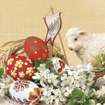 Serwetka Wielkanoc lunch - Lamb with Easter Eggs SLWL011801