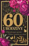 Karnet 60 urodziny damskie złocone (13x20,5cm) UCK-03
