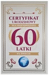 Karnet 60 Urodziny damskie certyfikat