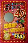 Karnet 40 Urodziny loteria zdrapka, damskie
