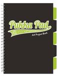 Kołozeszyt Pukka Pad A4 Project Book Black & Lime Green 100 kartek kratka