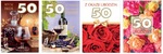 Karnet 50 Urodziny B6GE mix (B6GE-laurka B6 z gąbką exclusive)