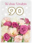 Karnet 90 Urodziny B6GE mix (B6GE-laurka B6 z gąbką exclusive)