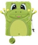 PAMIETNIK Z KLODKA  3D WLOCHACZ A5 96K  MY LITTLE FRIEND HAPPY FROG