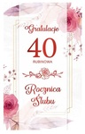 Karnet LUX 40 Rocznica Ślubu - rubinowa