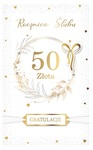 Karnet LUX 50 Rocznica Ślubu - złota