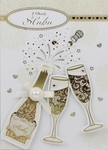 Karnet B6 LUX Ślub, szampan i kieliszki