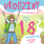 Karnet KW 18 Urodziny dziewczyna góry, holo