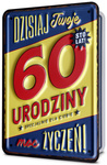 Karnet B6 60 urodziny, tabliczka wytłaczana HM200-3217