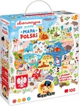 CzuCzu Obserwacyjne puzzle Mapa Polski 100el 5+