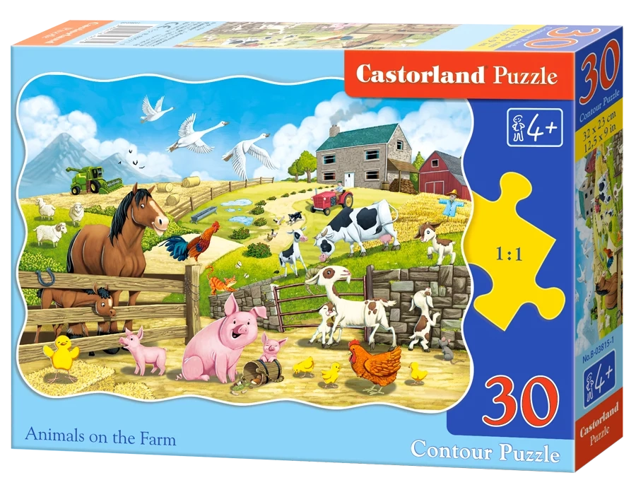 Puzzle 30 elem. Zwierzęta na farmie