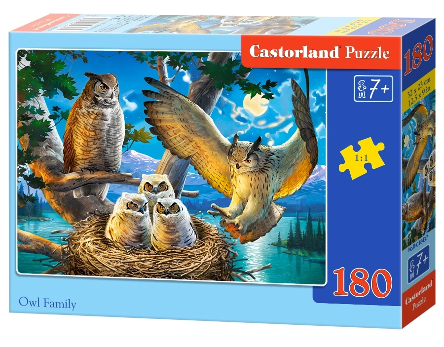 Puzzle 180 elementów owl family