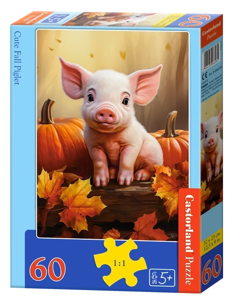 Puzzle 60 elem. Cute Fall Piglet