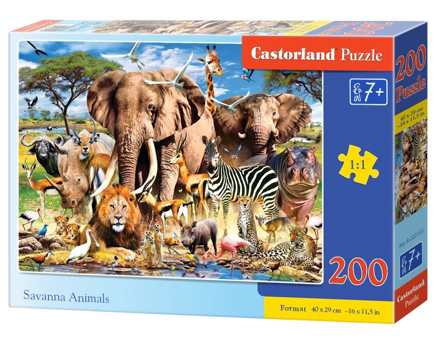 Puzzle 200 elem. Savanna animals