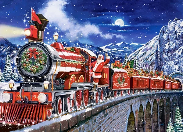 Puzzle 200 elem SANTA"S COMING TO TOWN