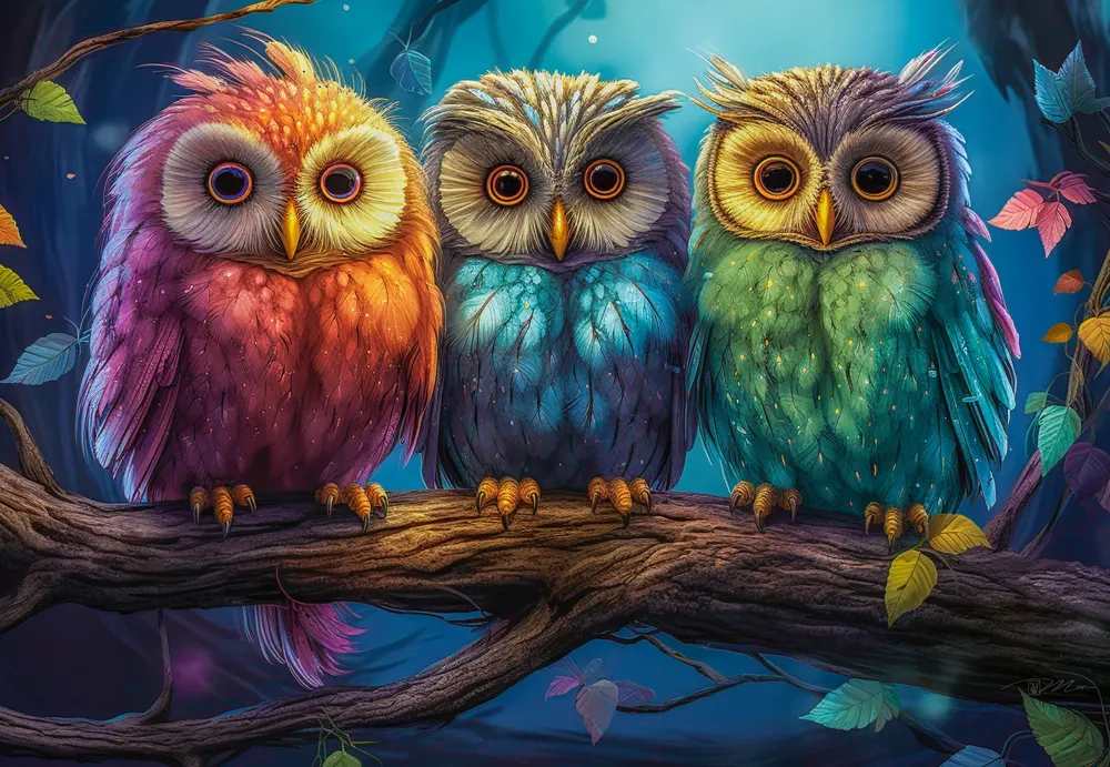 Puzzle 1000 elementów   THREE LITTLE OWLS