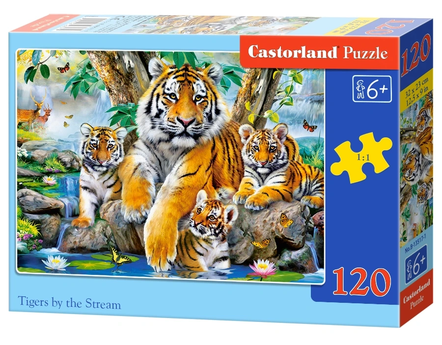 Puzzle 120 elem. Tigers by the Stream