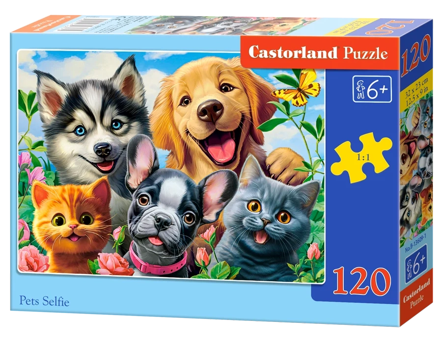 Puzzle 120 elem. PETS SELFIE